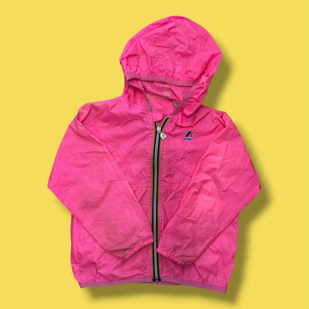 Pink Kway Rain Jacket, 6Y
