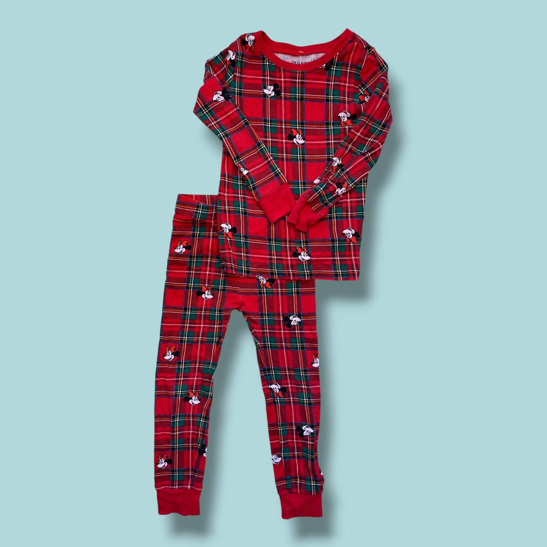 red Old Navy 2 piece pjs, 4y