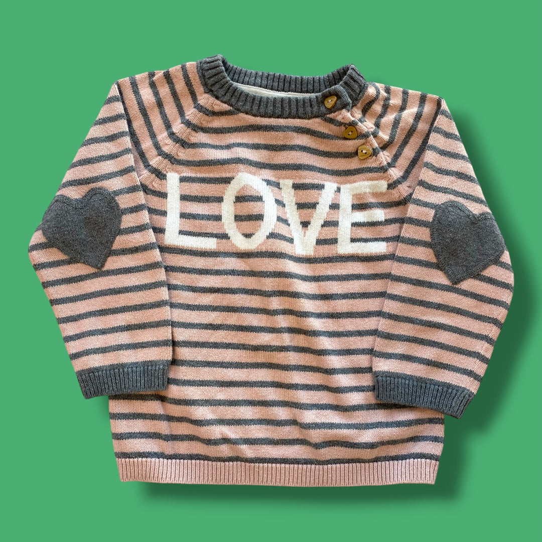 pink h&amp;m sweater, 18-24m