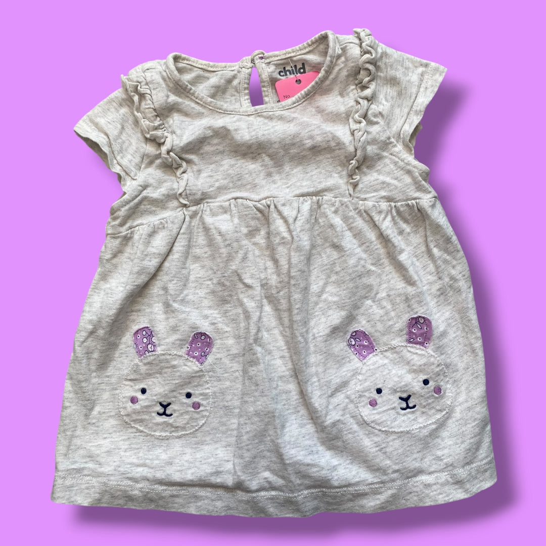 Grey Carters bunny dress, 24m