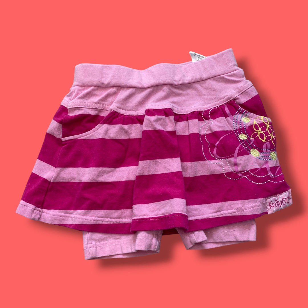 pink Kaboo striped pocket skort, 24m