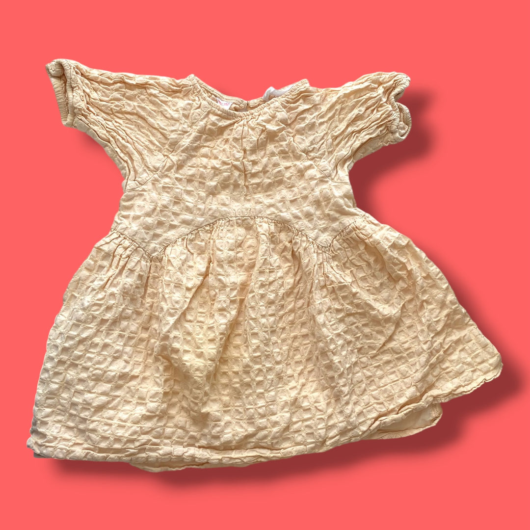 peach zara textured dress, 3-4Y