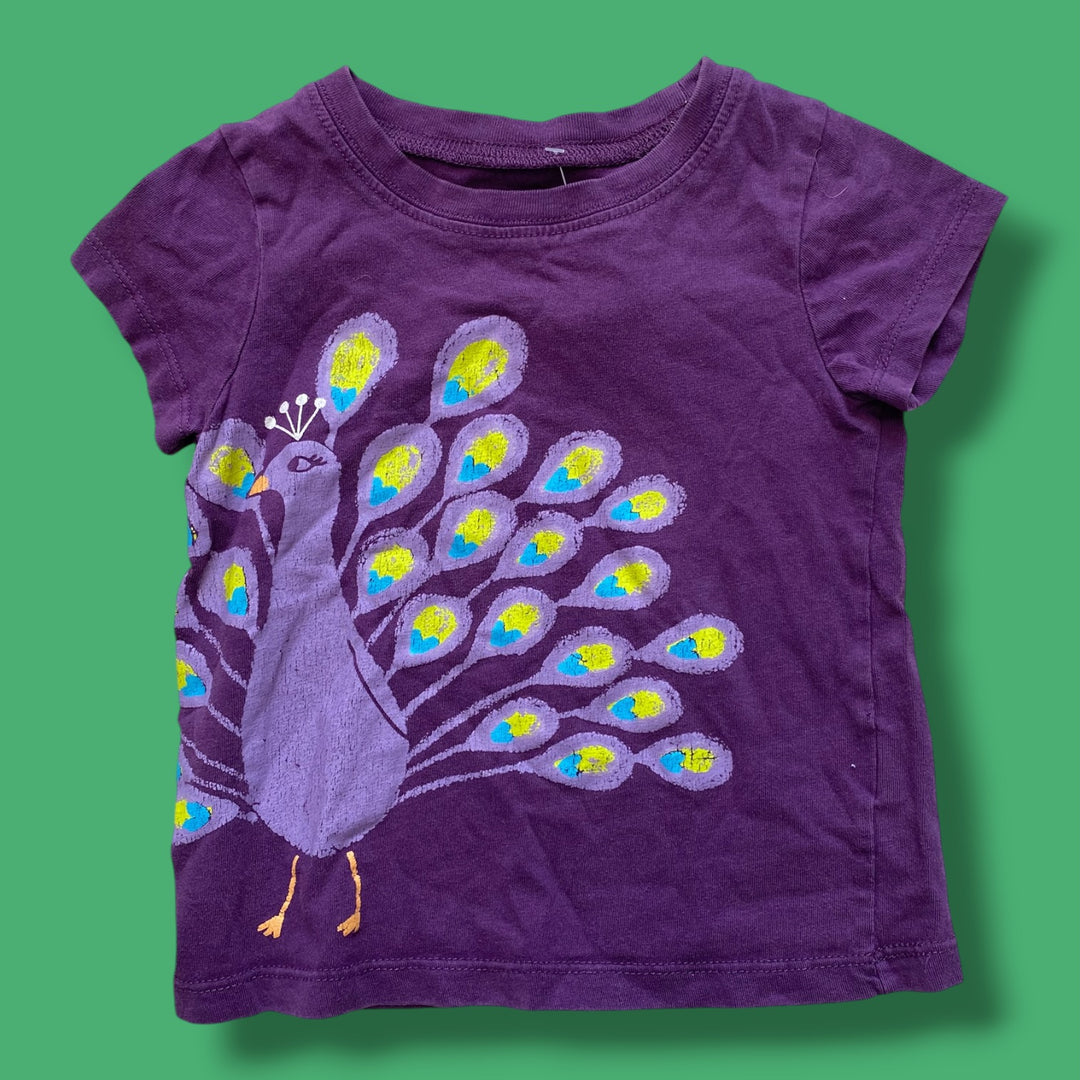 purple Joe Fresh peacock tee, 3Y