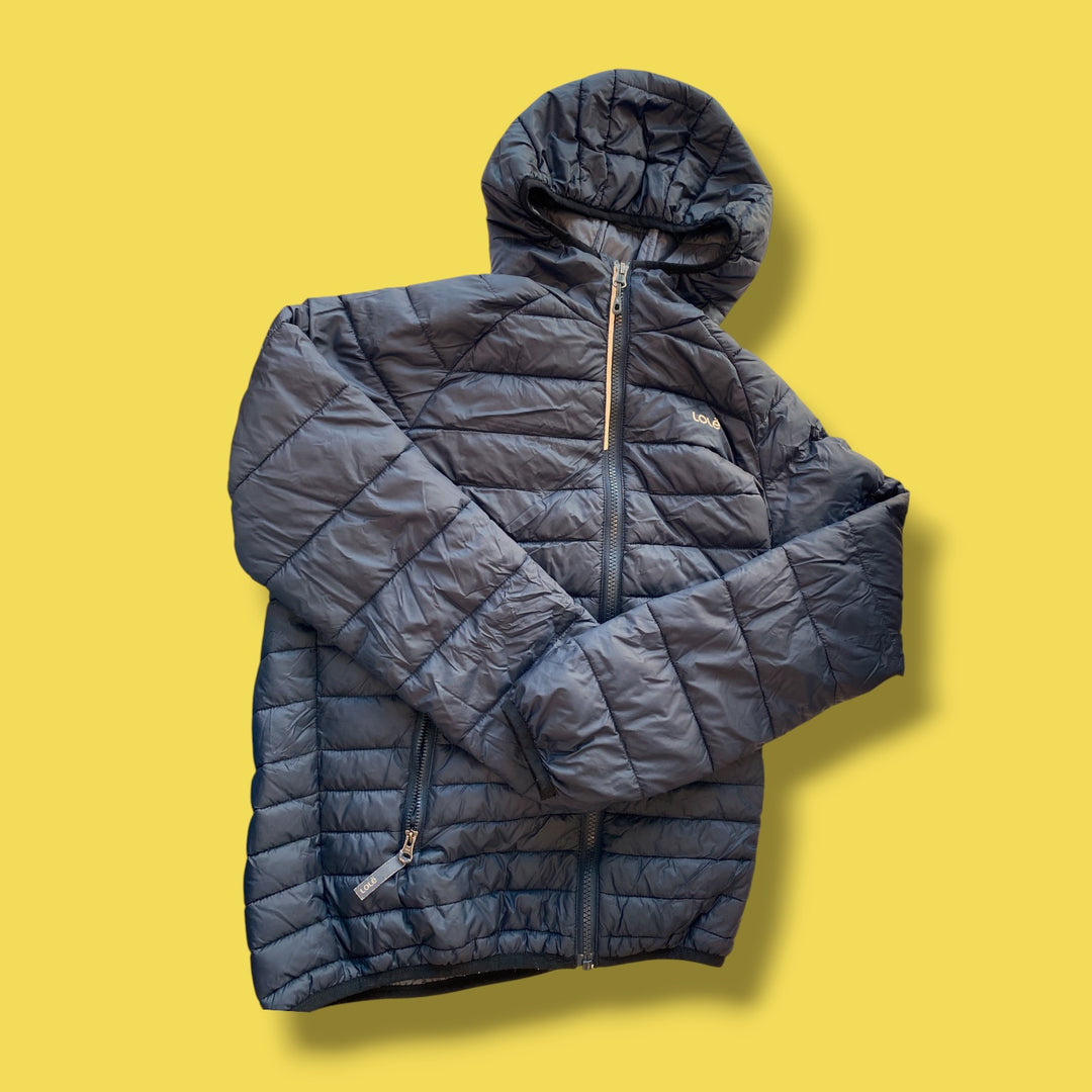 black lole puffer jacket, 14/16y