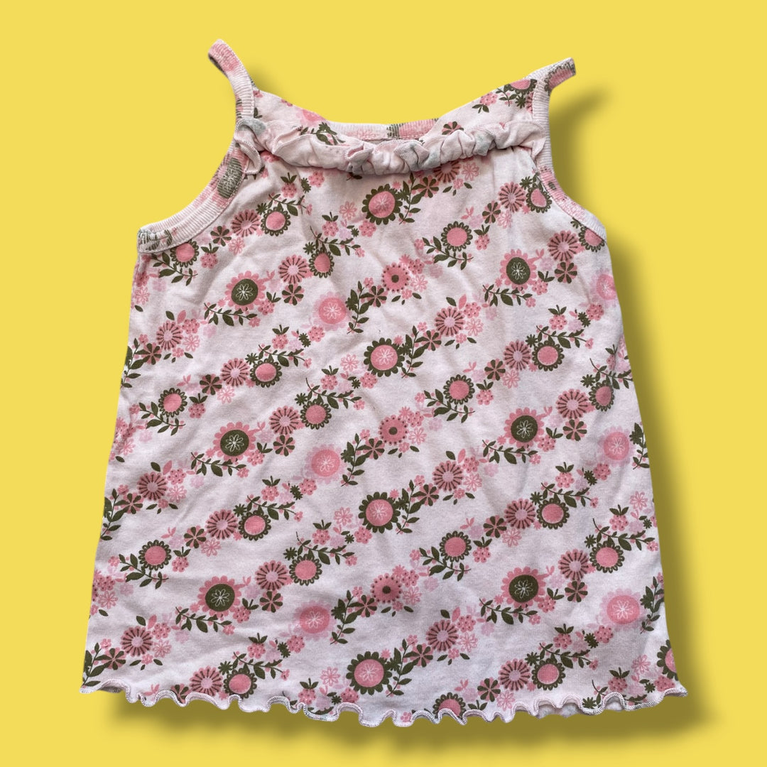 pink Old Navy vintage floral tank, 3Y