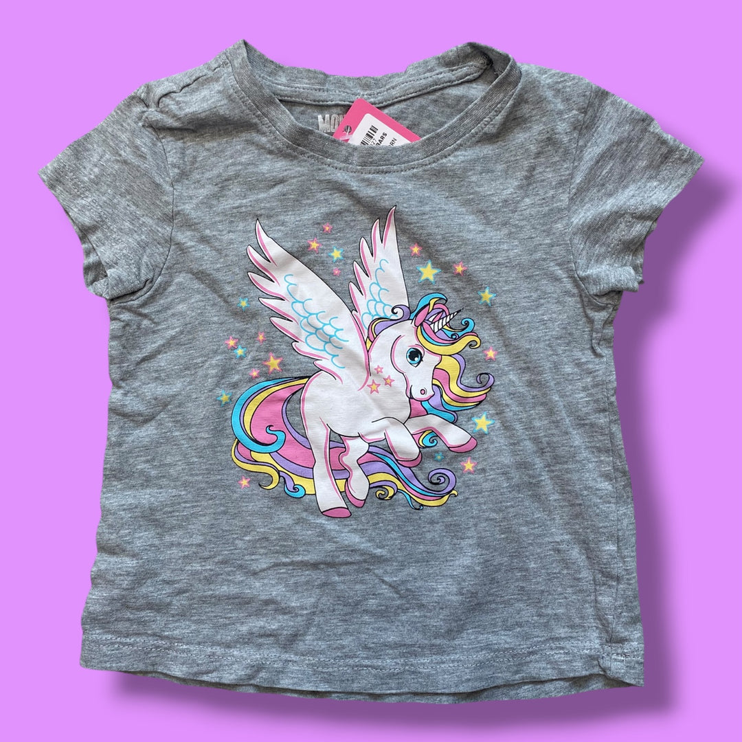 grey Monkey bars unicorn tee, 2/3Y