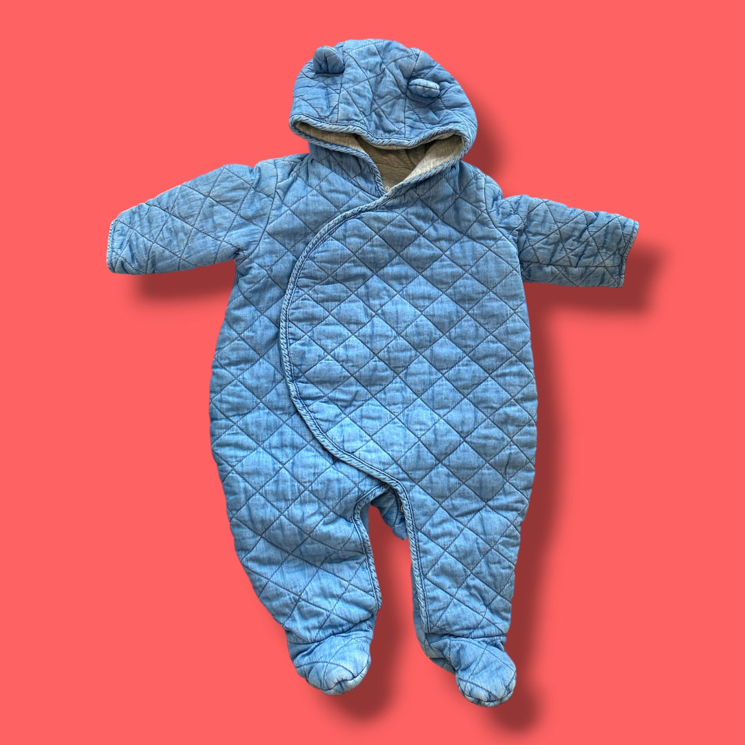 blue gap warmsuit, 3-6m