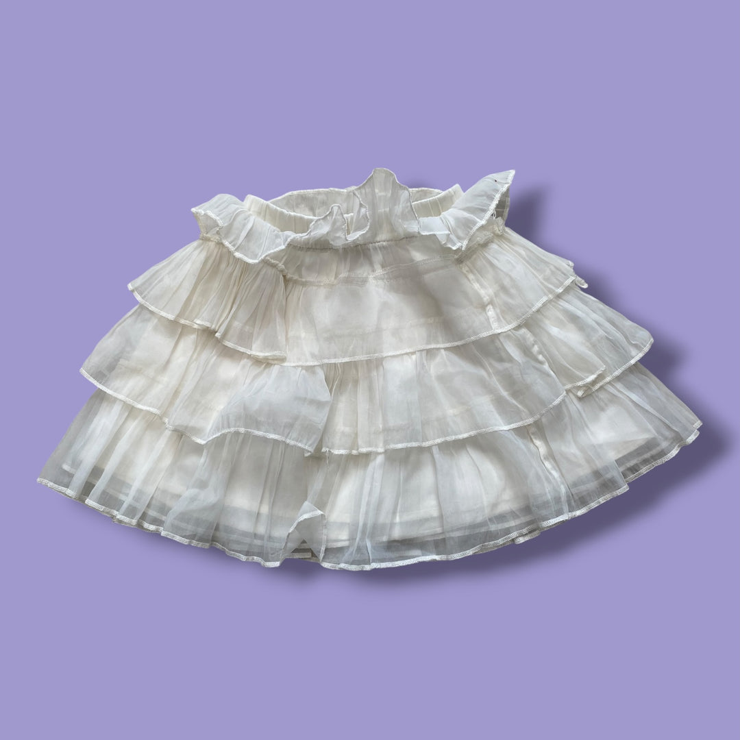 cream H&amp;M tulle skirt, 3/4y