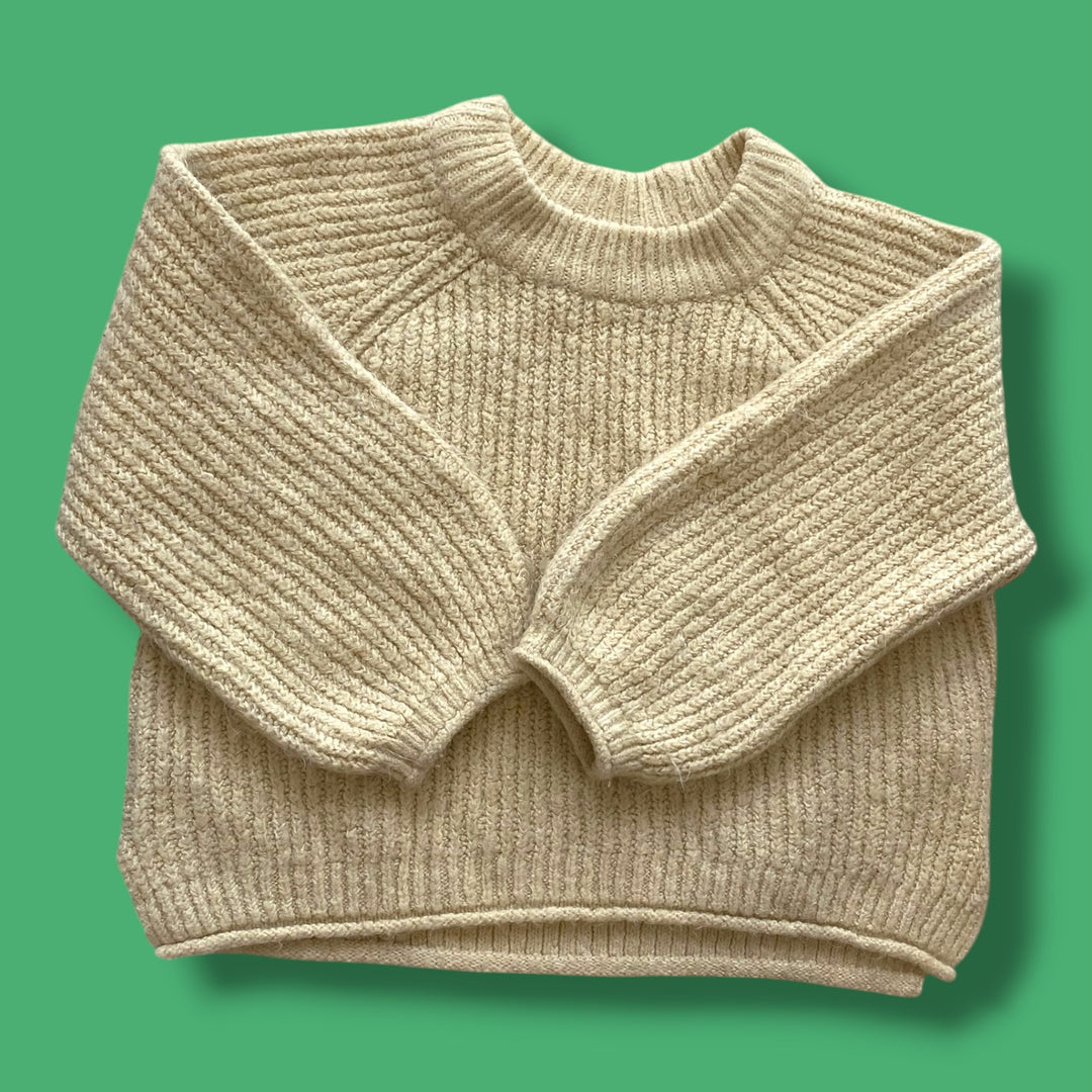 cream Zara sweater, 18-24m