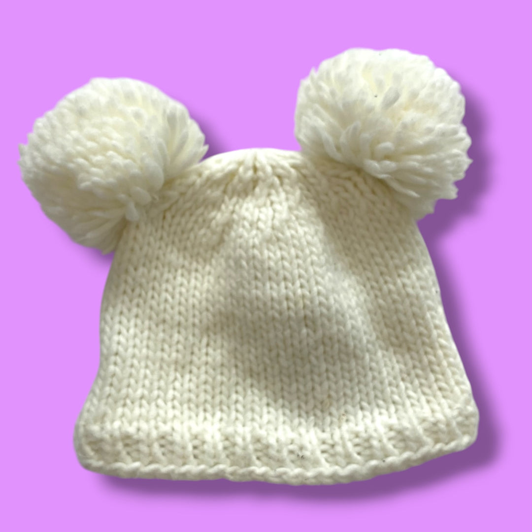 cream  winter hat