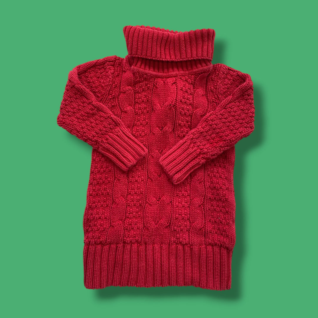 red Joe Fresh cable knit, 3Y