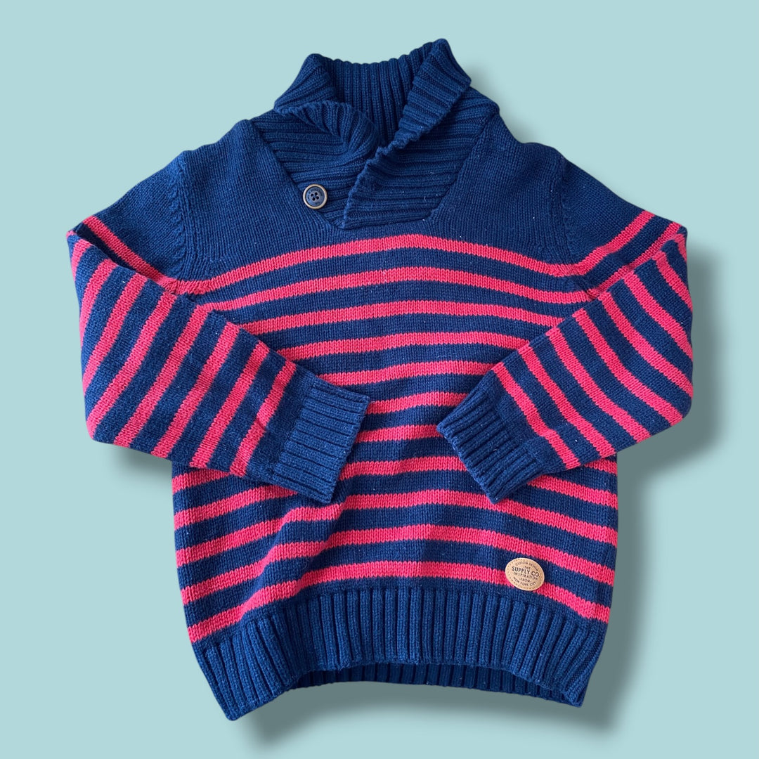 Blue/Red H&amp;M Sweater, 4-6Y