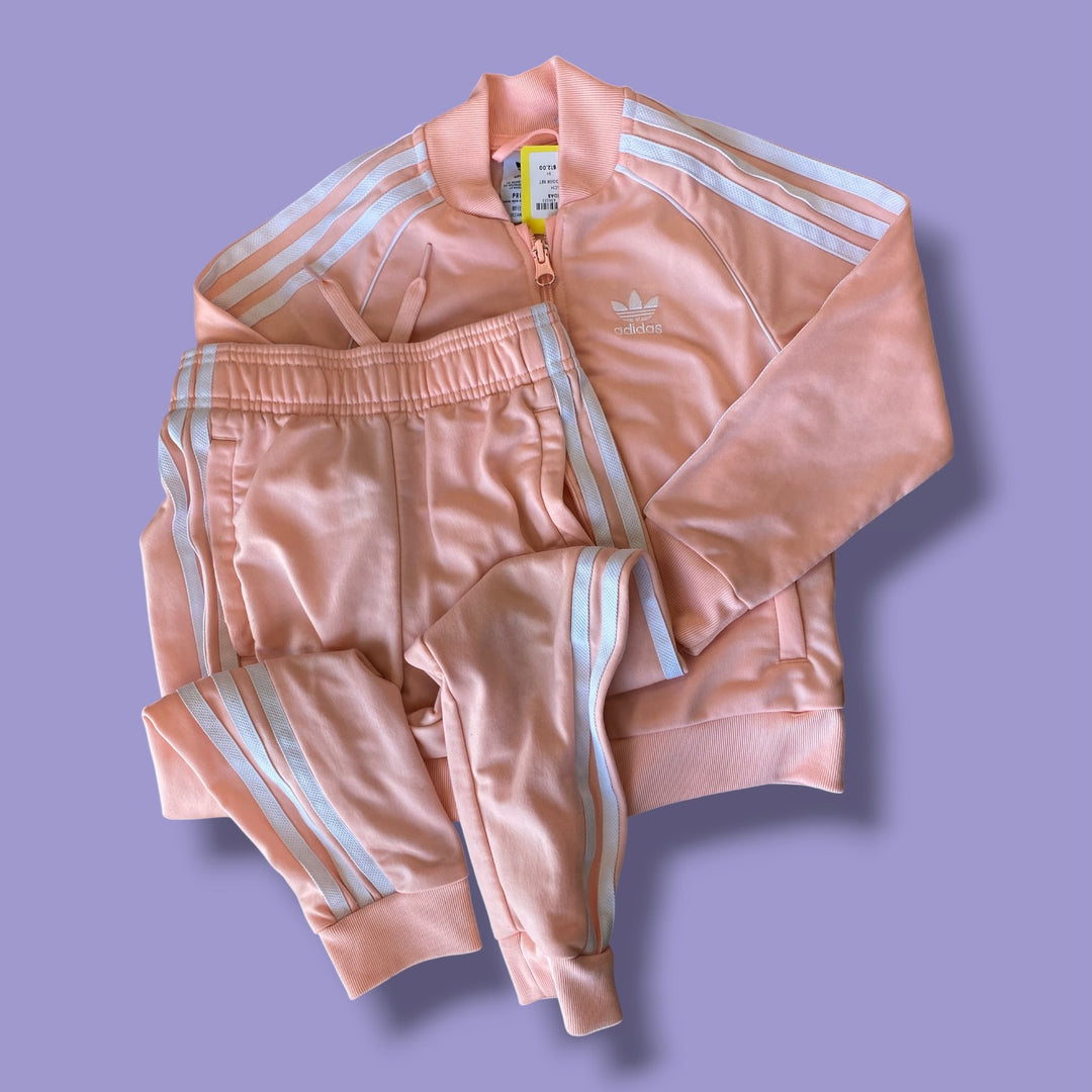 Peach Adidas Jogger Set, 5Y