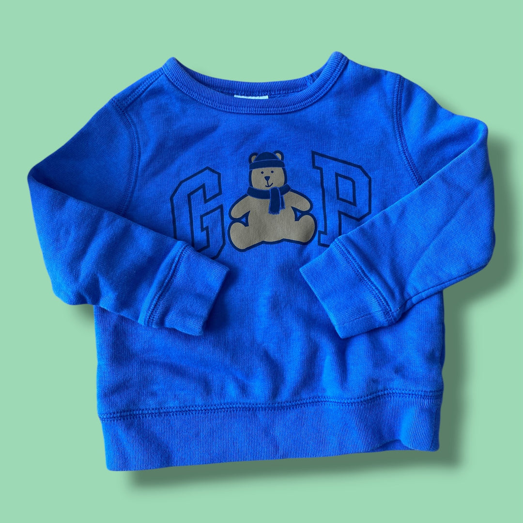 Blue Gap Bear Sweater, 2Y