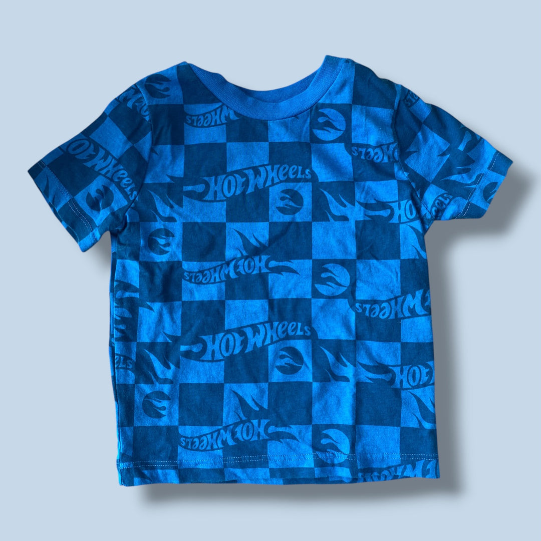 Blue Hot Wheels Tshirt, 2Y