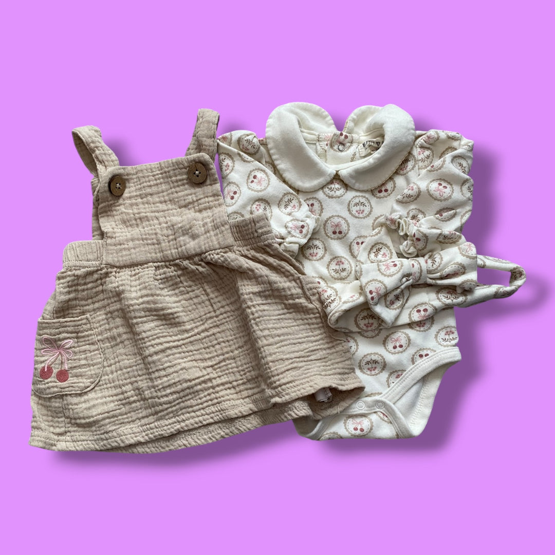 rabbit bear 3 piece set, 0-3m