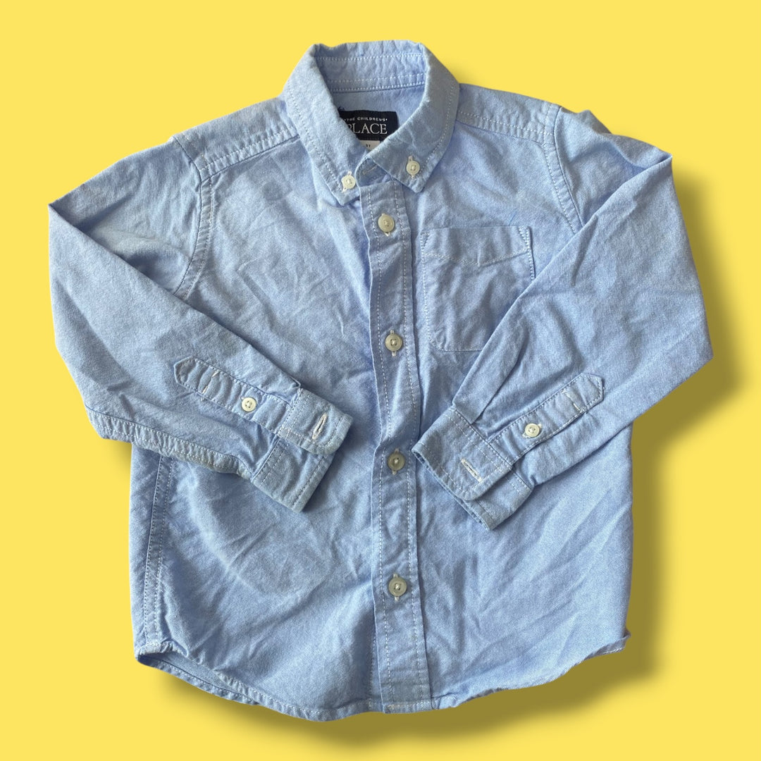 Blue The Childrens Place Button Up , 3Y