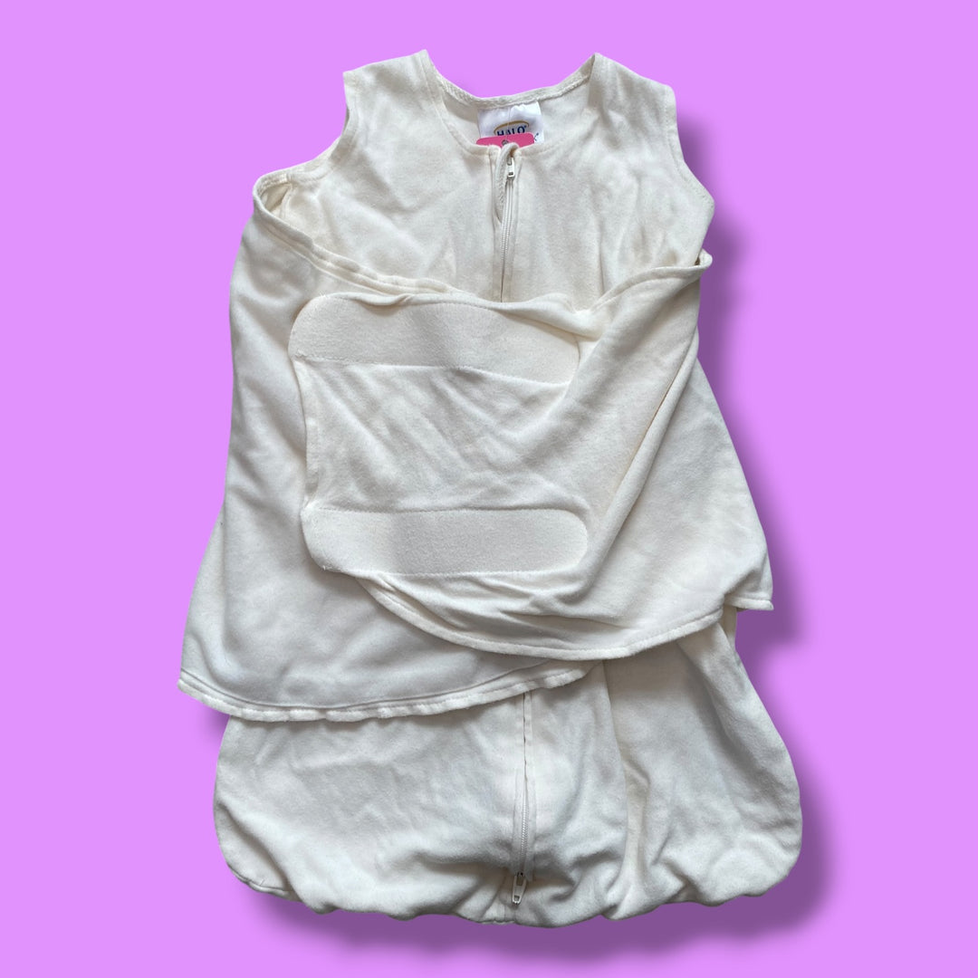 cream halo swaddle sack