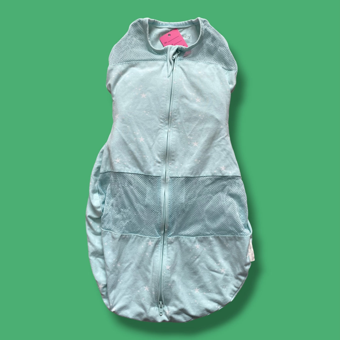 blue happiest baby swaddle sack