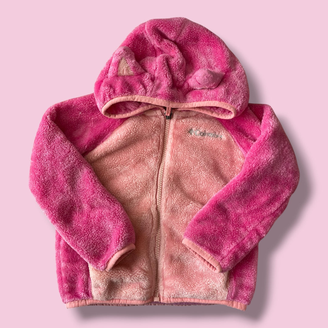 Pink Columbia Fleece Zip, 3Y