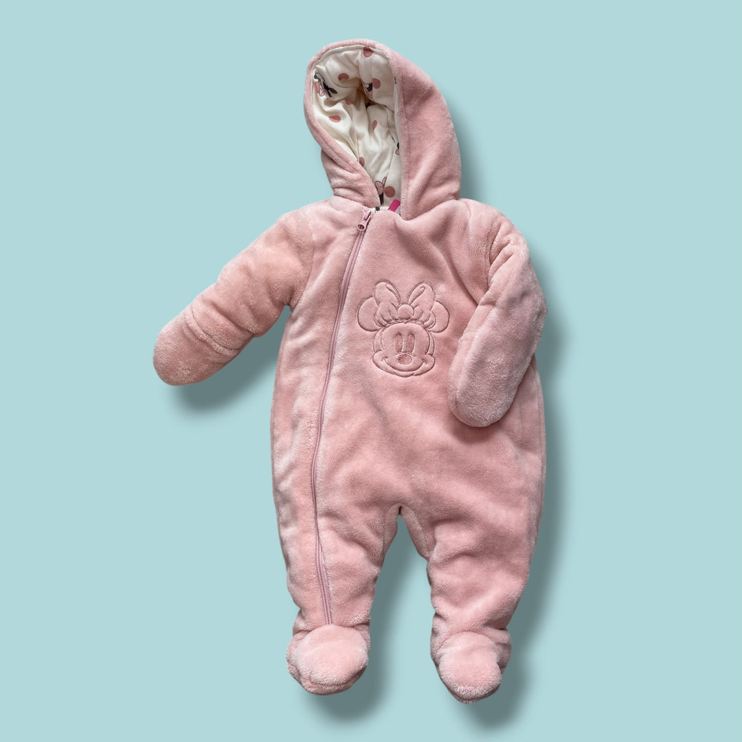 3-6m minnie warmsuit, pink