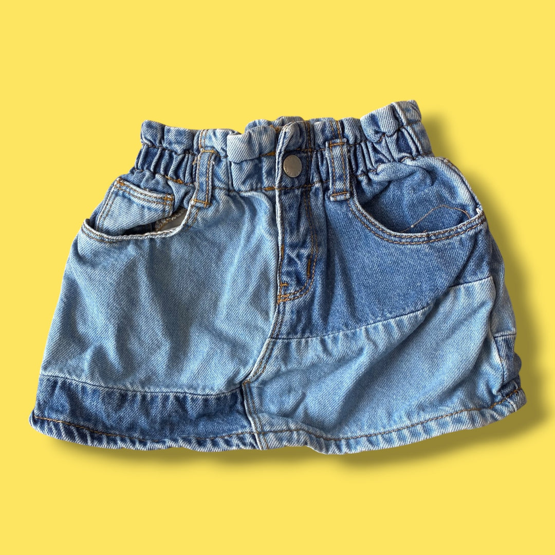 Blue Zara denim flower skirt NWT, 2-3Y