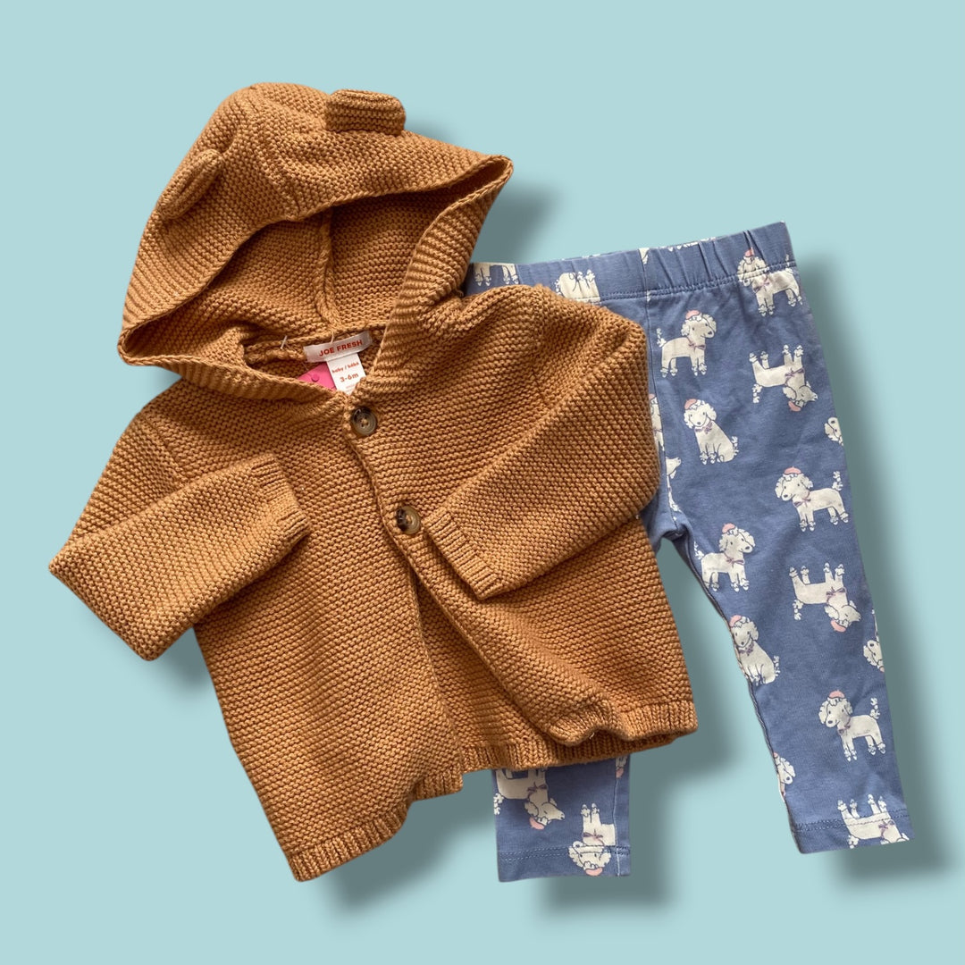 3-6m joe set of 2 items, brown