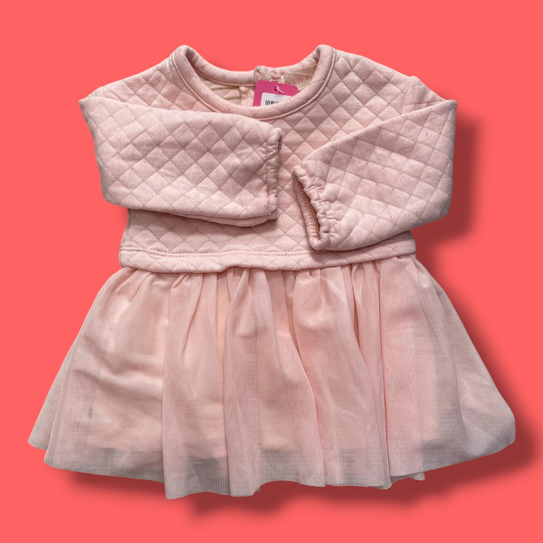 3-6m btween dress, pink