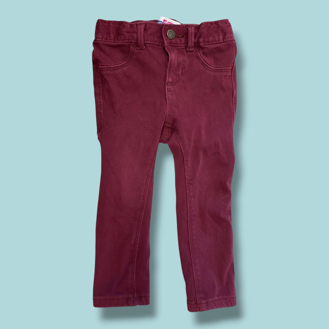 burgundy old navy denim, 2y