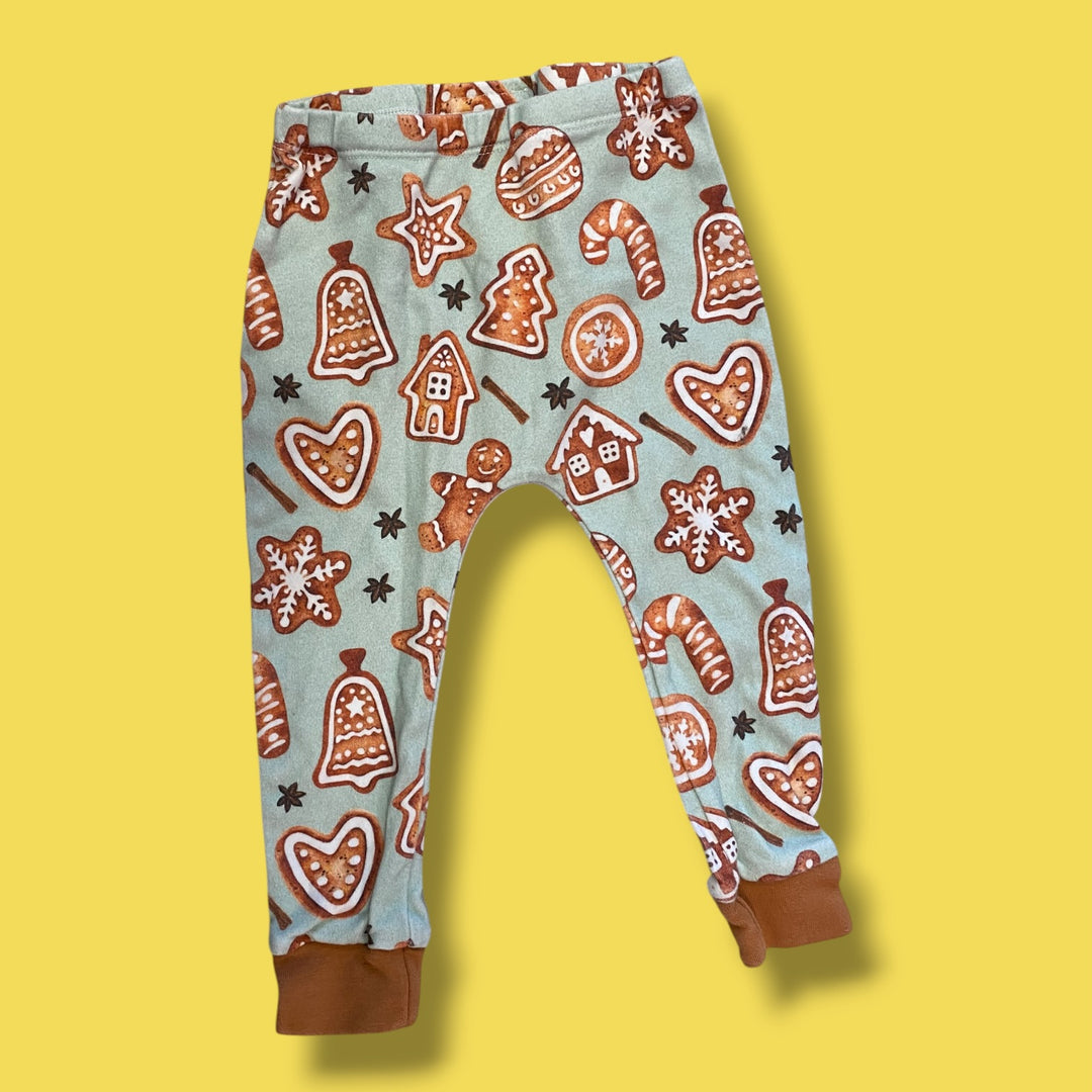 green handmade pants, 6-12m