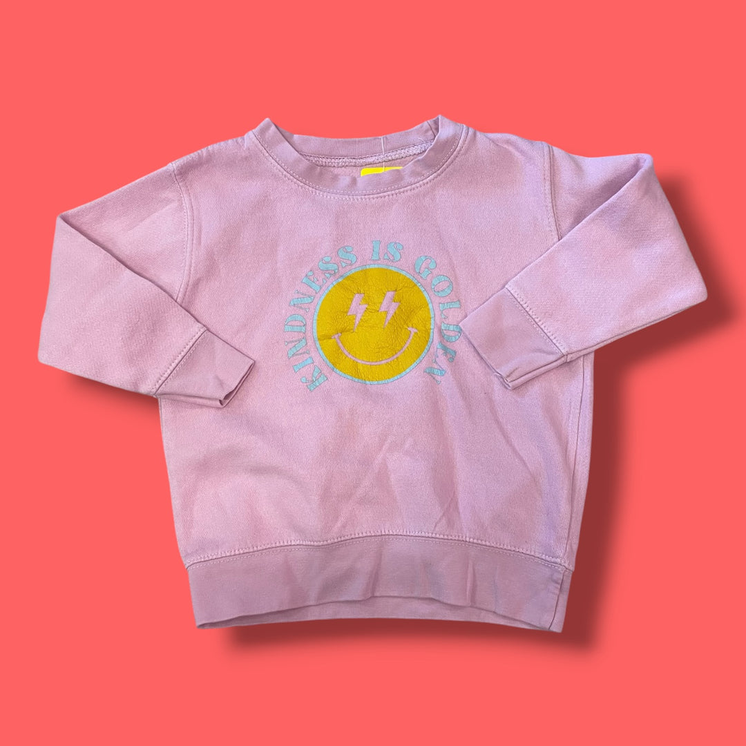 pink  kindness sweatshirt, 2y