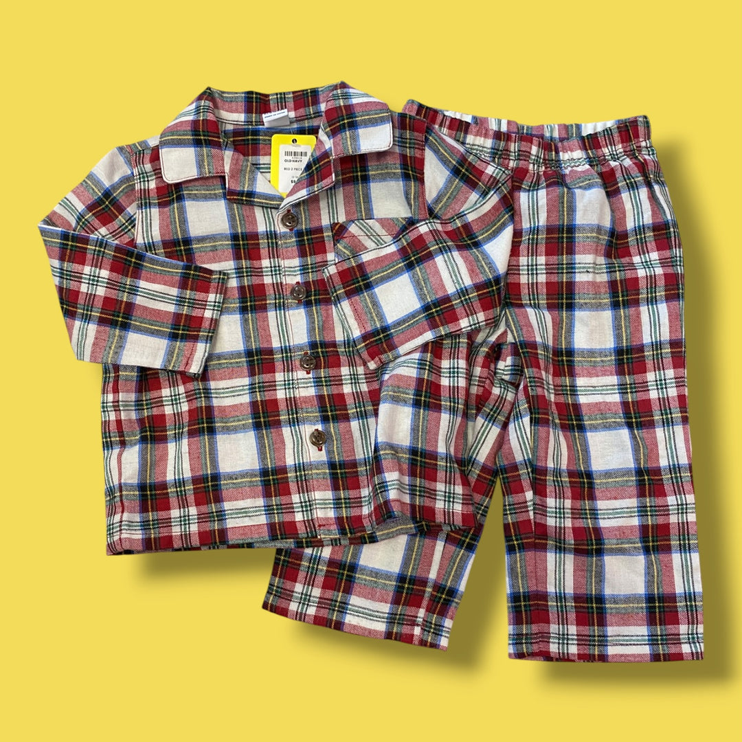 red Old Navy 2 piece pjs , 12-18m
