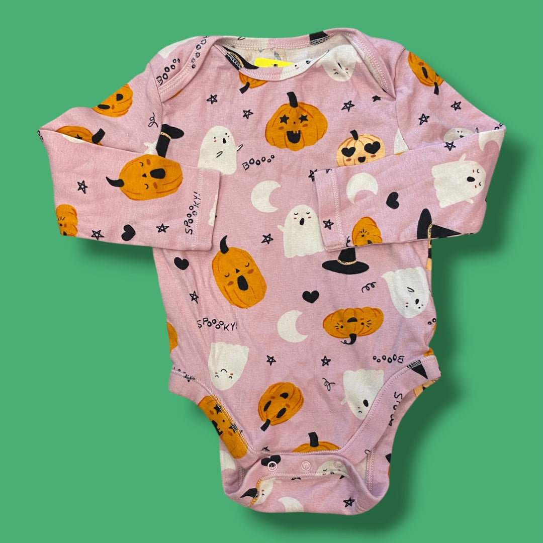 pink Old Navy halloween bodysuit, 12-18m