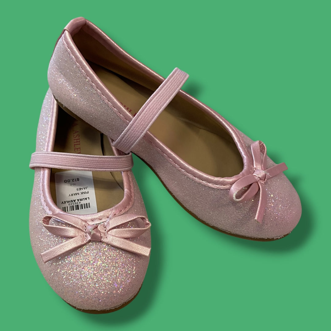 Pink Laura Ashley Mary Janes, 10.0