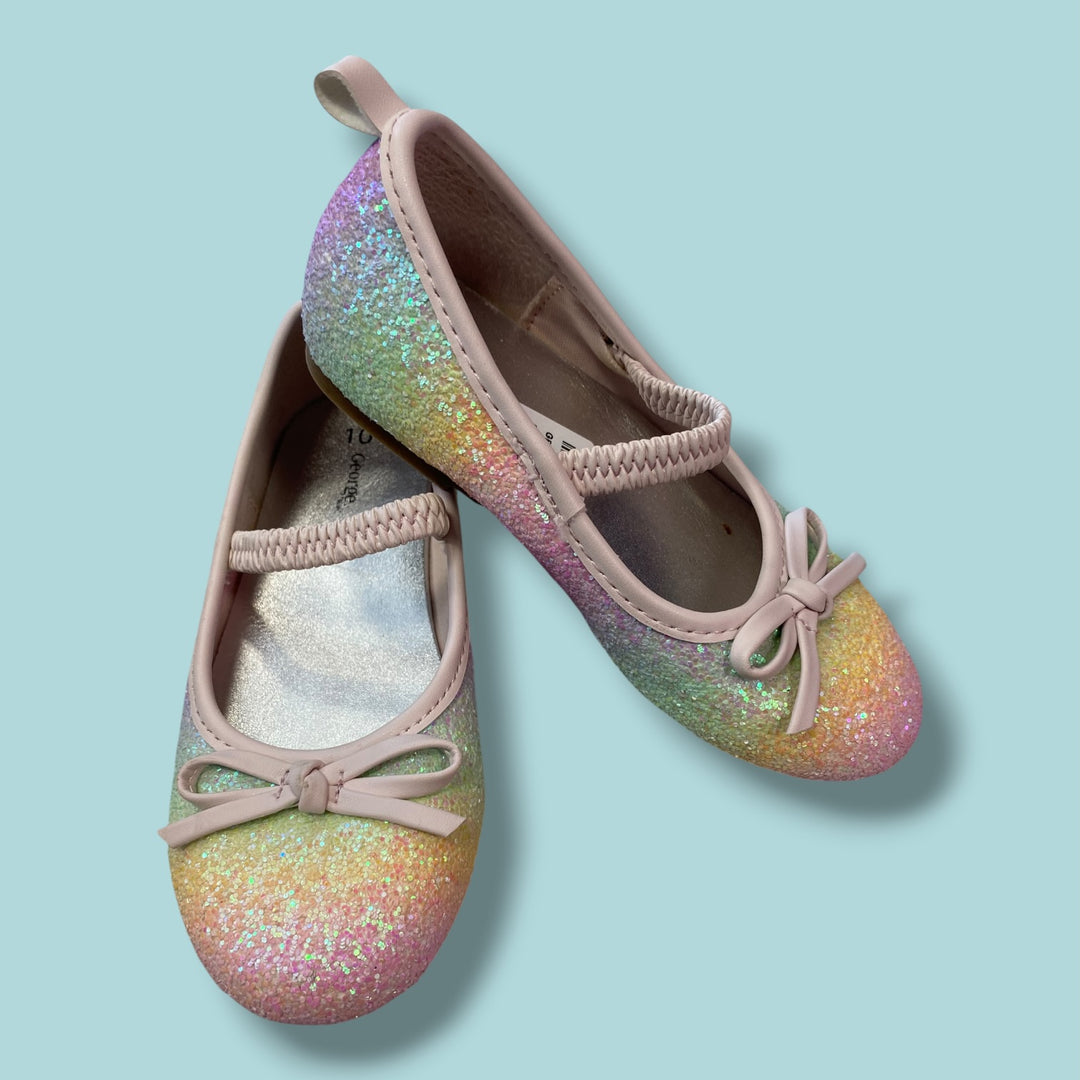 Rainbow George Sparkly Shoes, 10.0