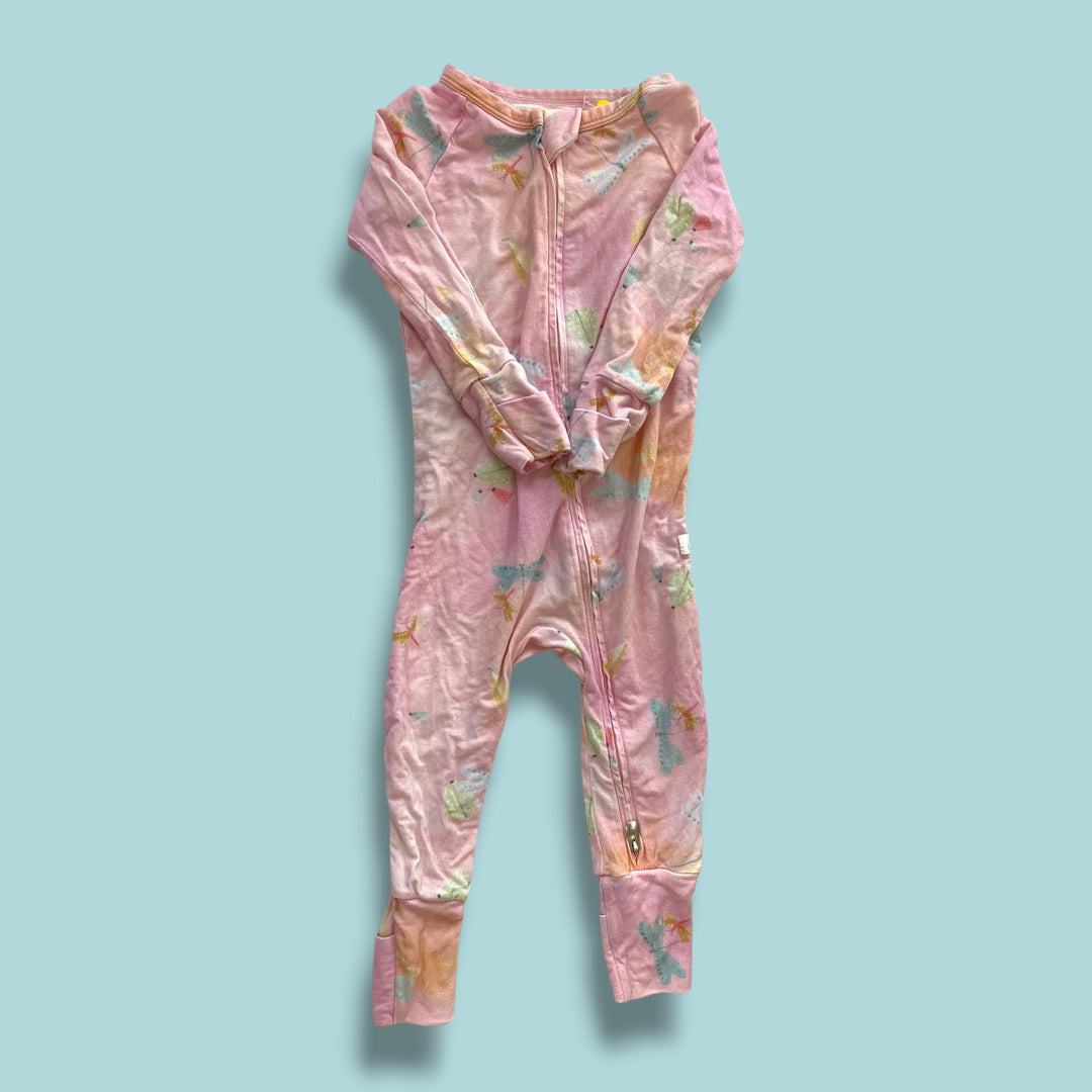 pink Loulou Lollipop zip sleeper, 12-18m