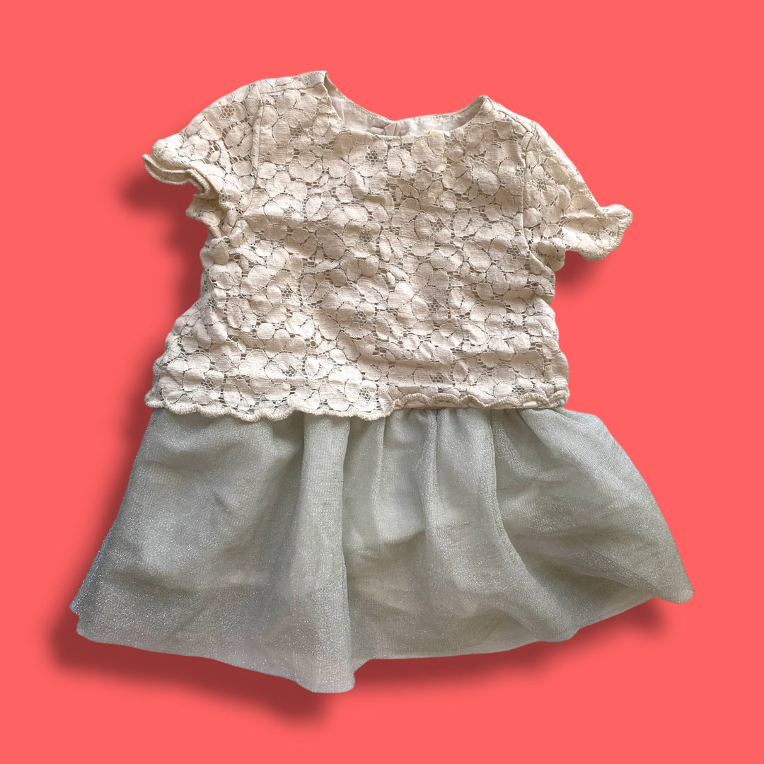 beige gap tulle dress, 12-18m