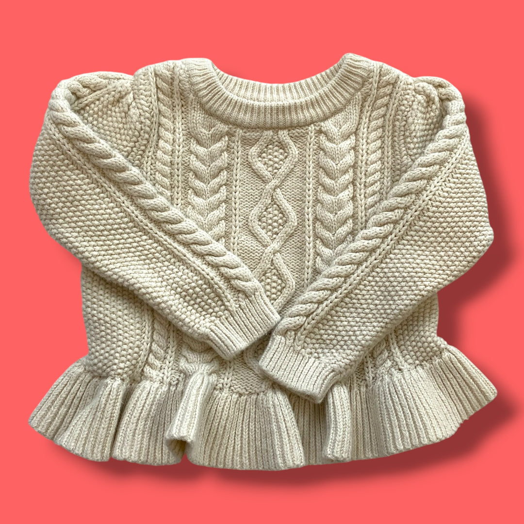 beige gap cable knit sweater, 18-24m