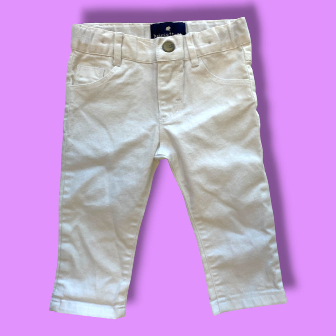 white baby cottons denim, 18m
