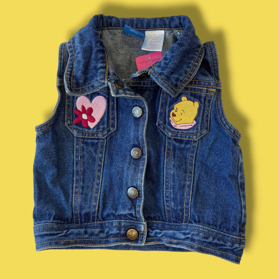 Blue disney jean vest, 12m