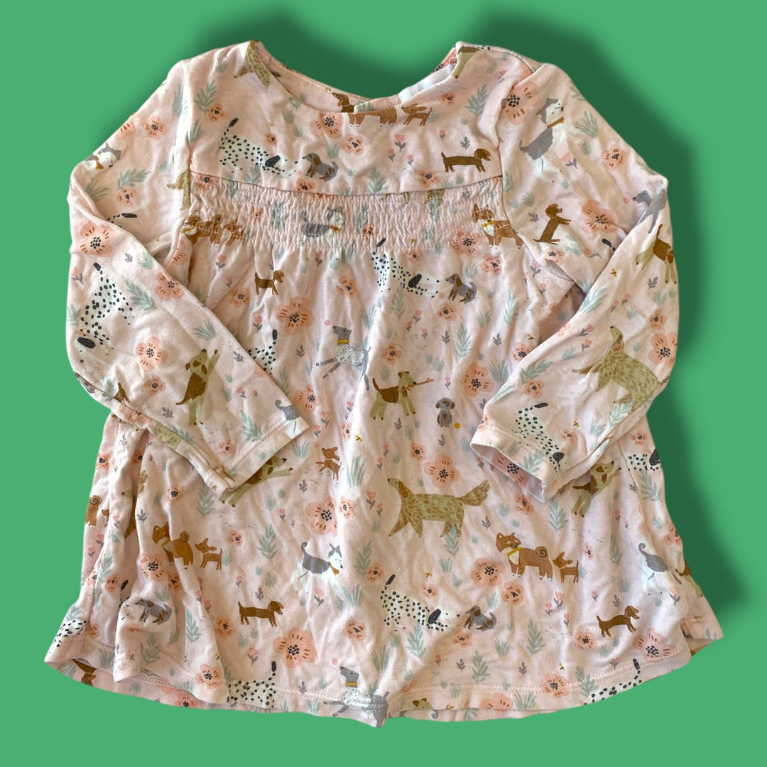 pink Angel Dear dogs dress, 6-12m