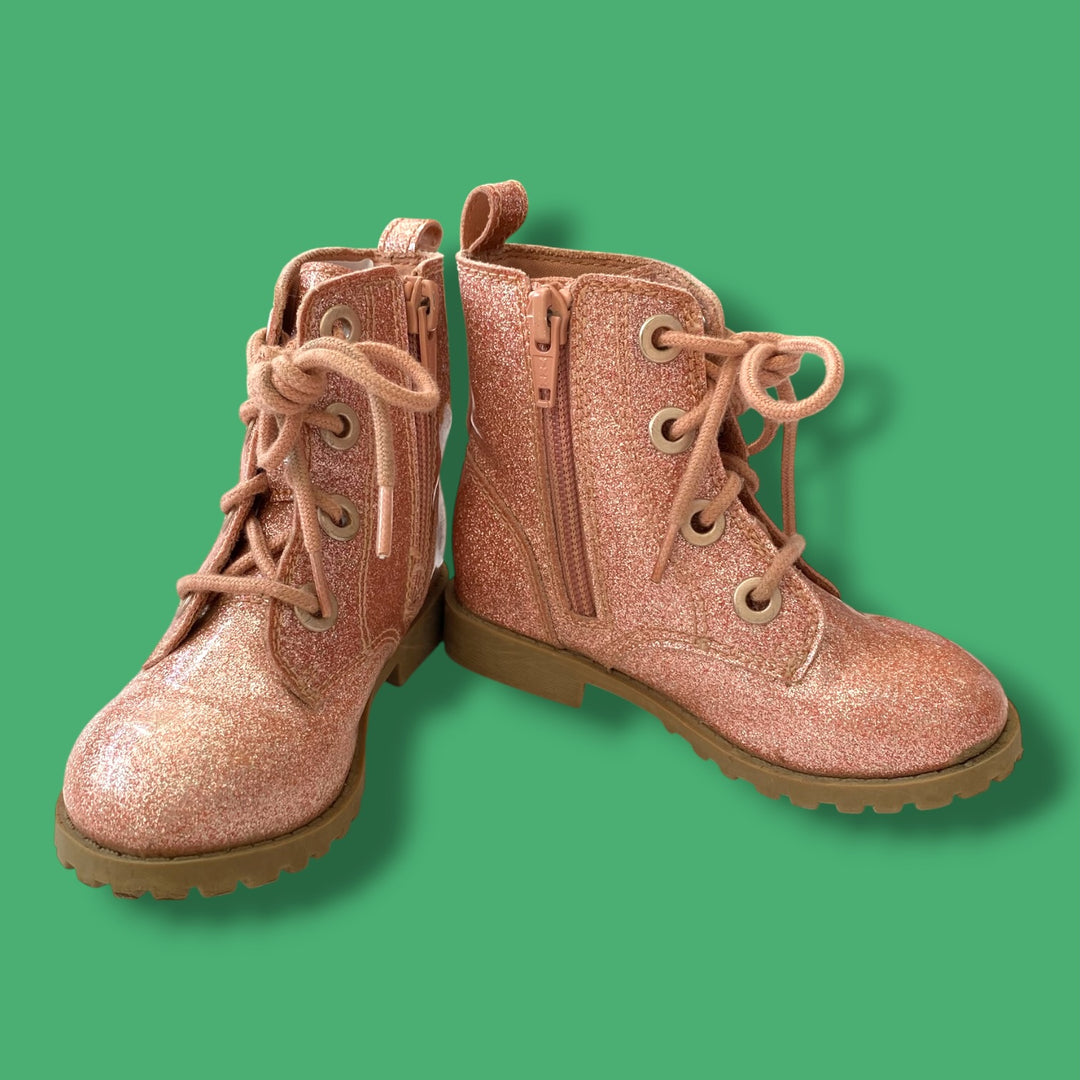 pink old navy boots, 7.0