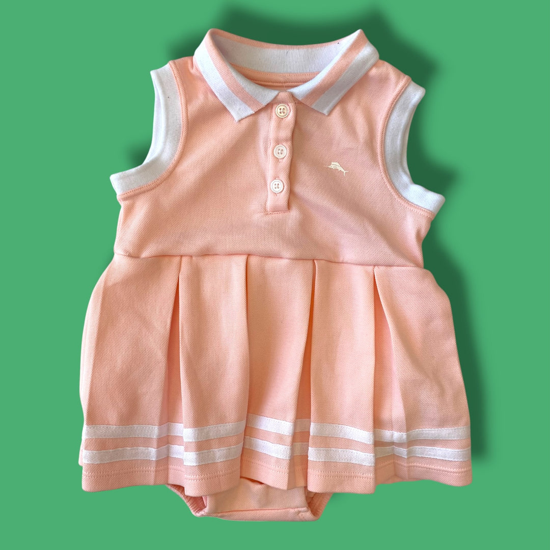 pink Tommy Bahama pleated dress, 12m