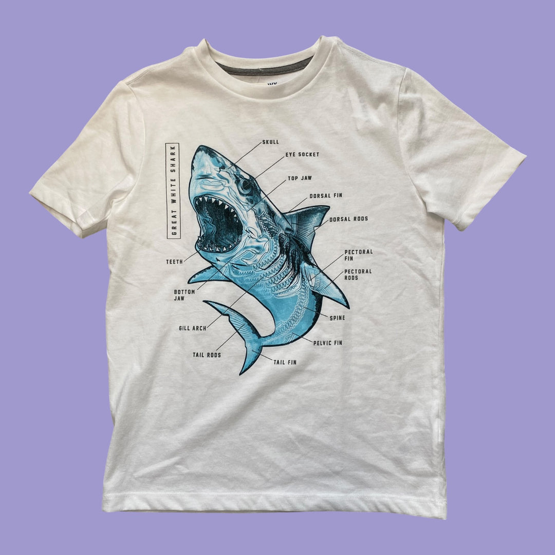 White Old Navy Tshirt, 10-12Y