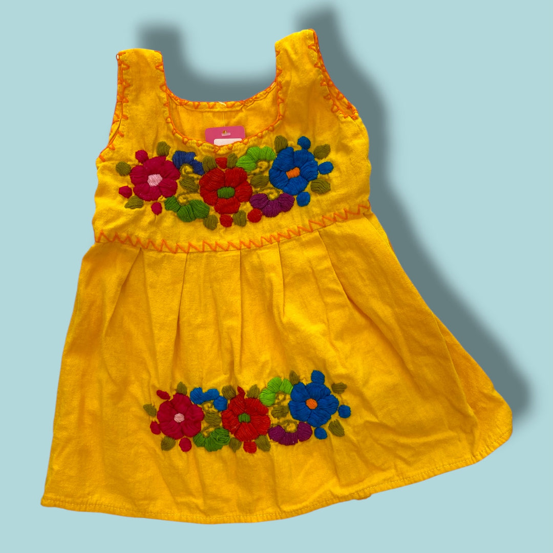 yellow  floral dress, 12-18