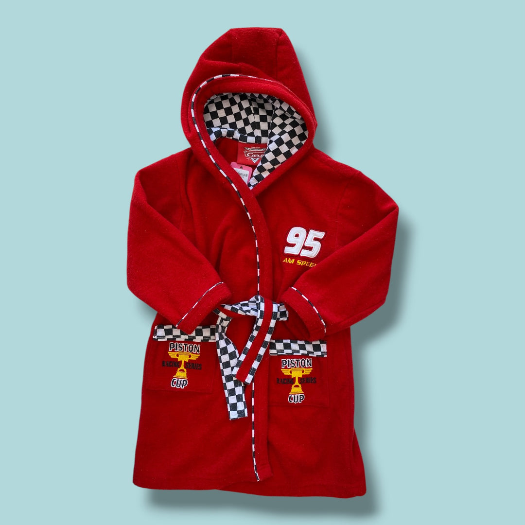red Disney Cars robe, 4-6Y