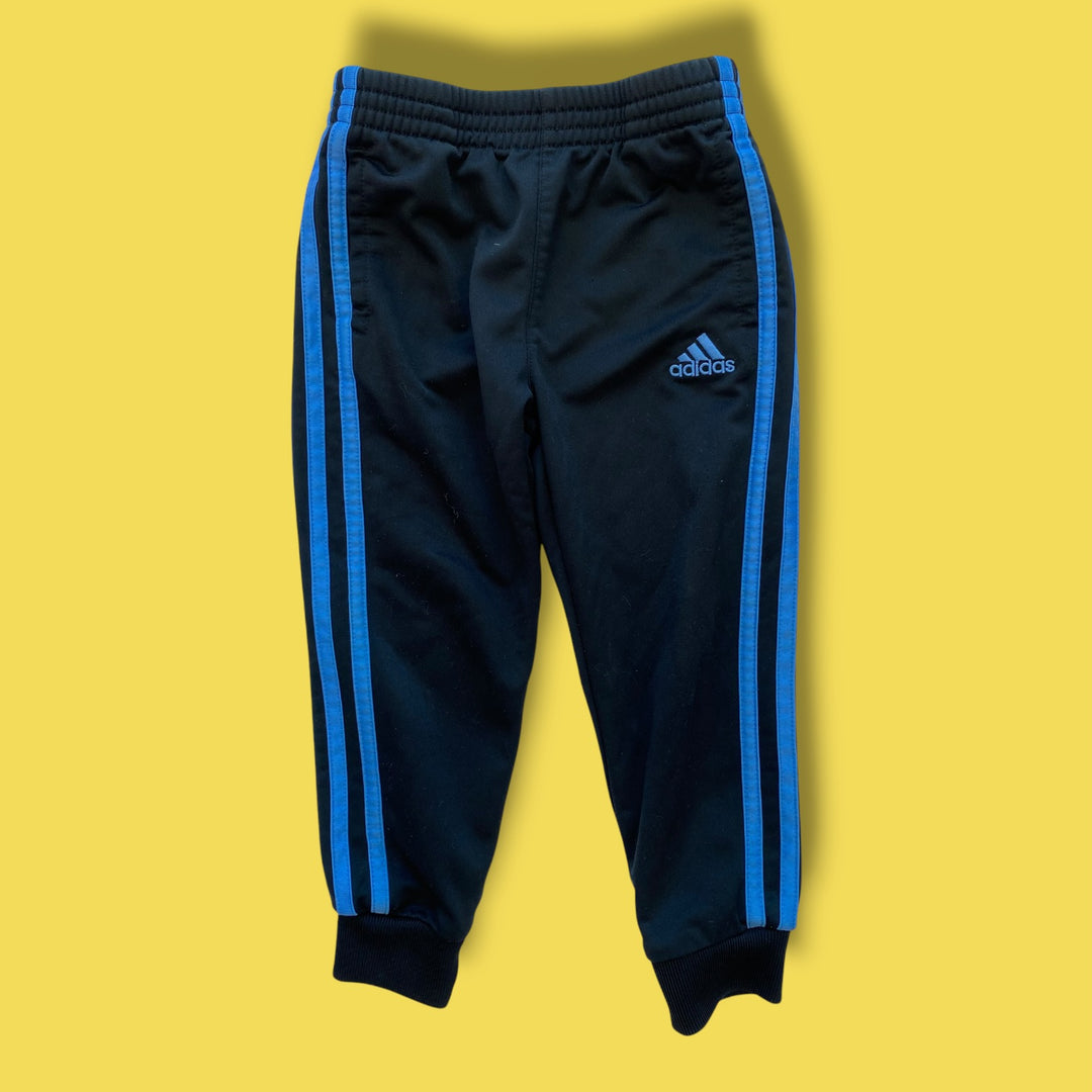 black Adidas track pants, 2Y