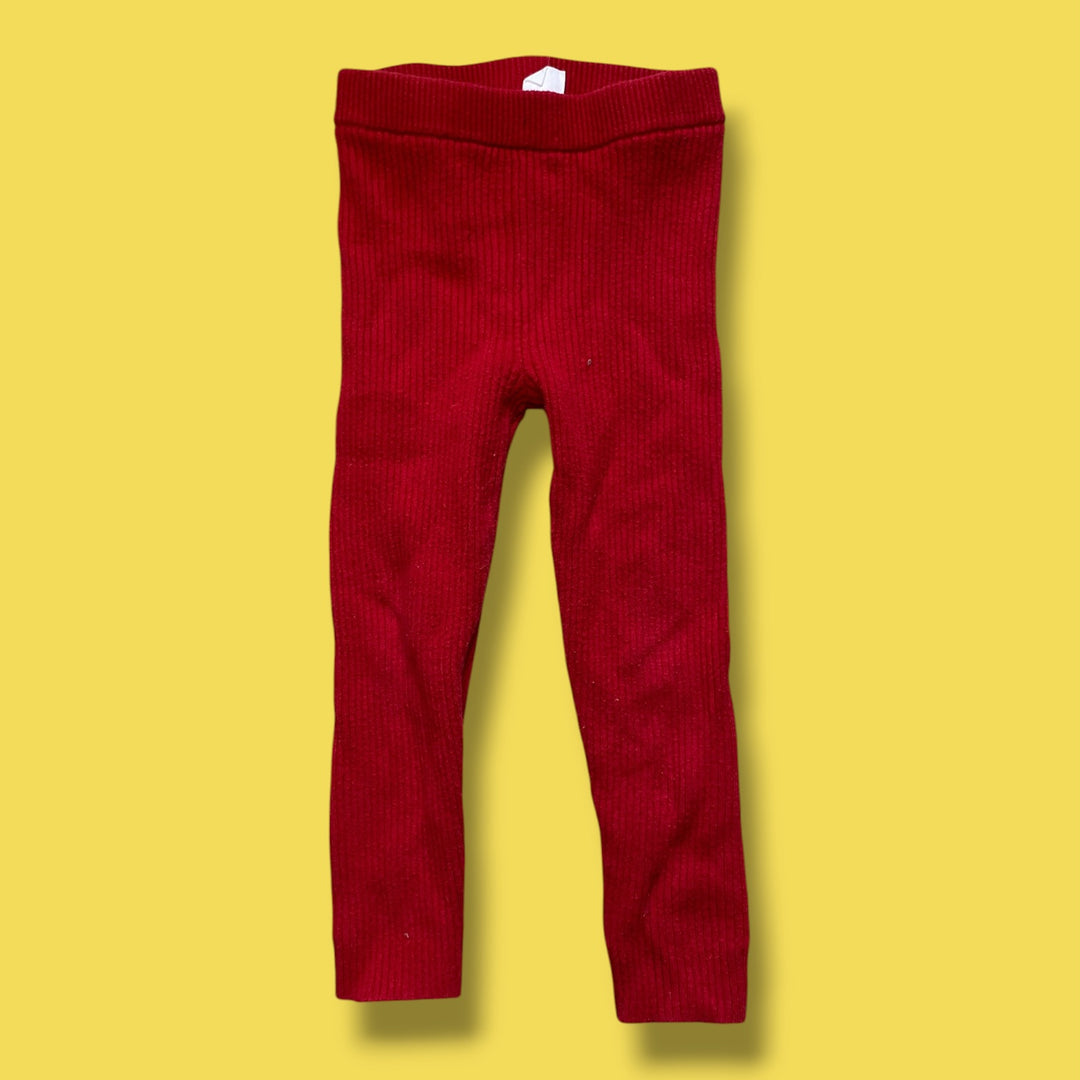 red gap ribbed legging, 4y
