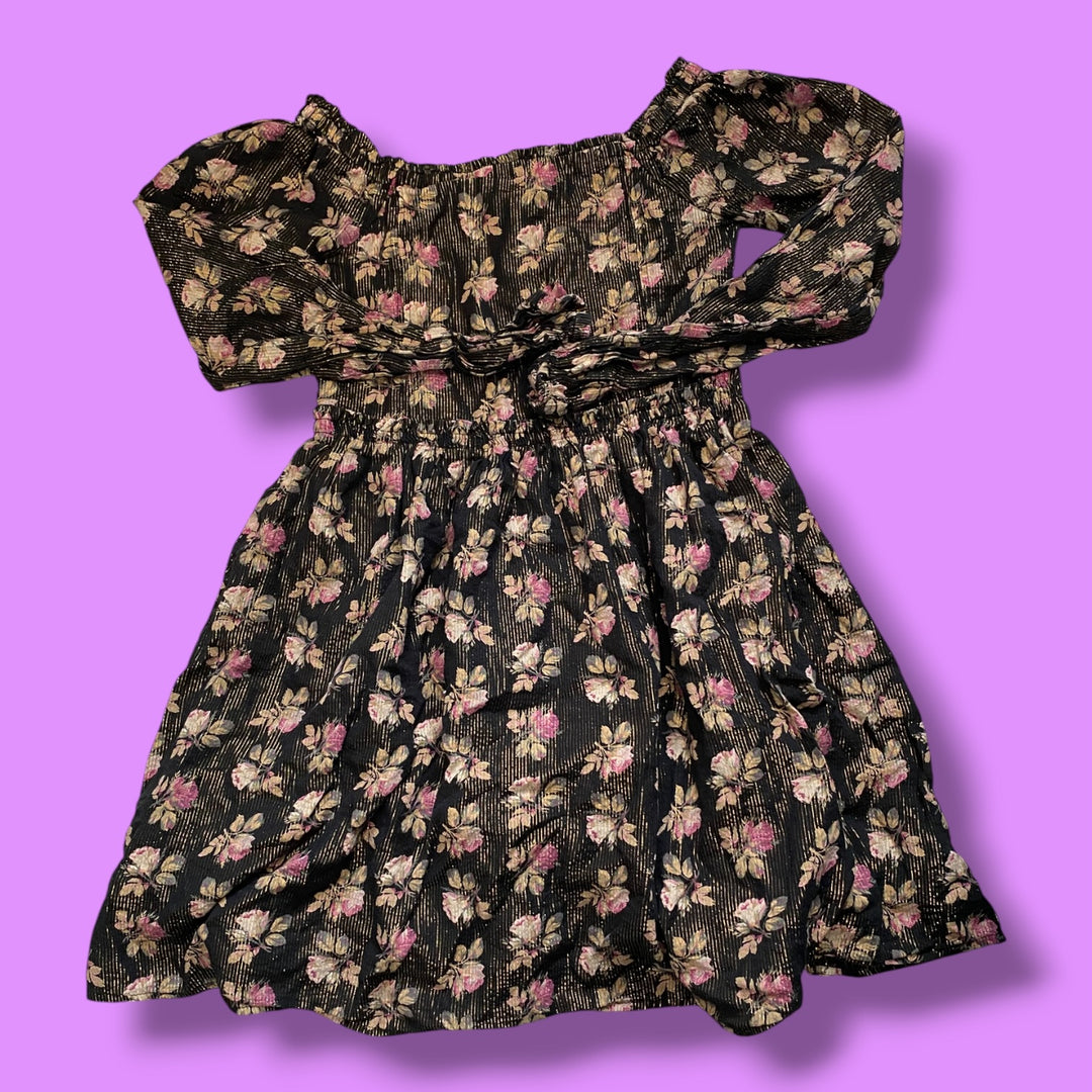 black gap floral dress, 10y