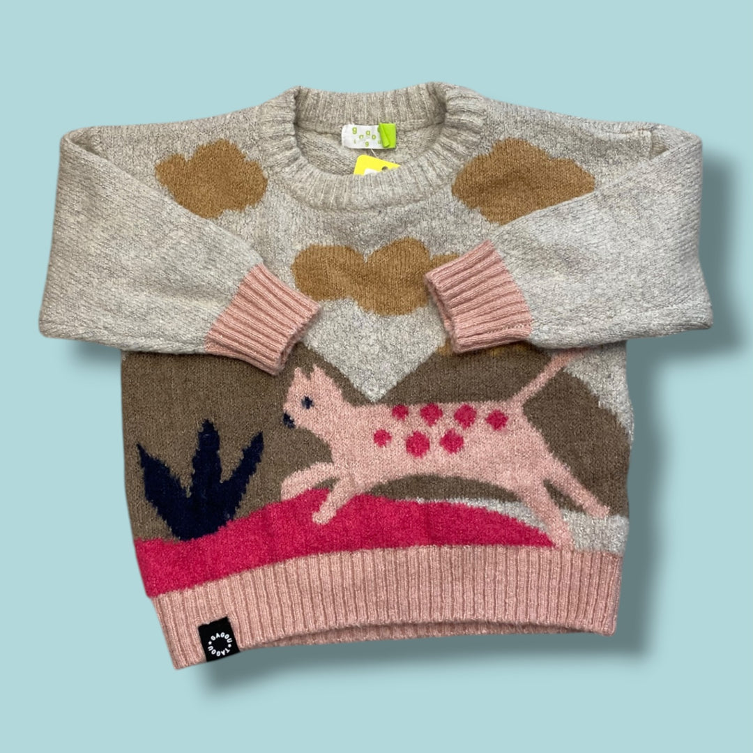 beige gagou tagou sweater, 12m